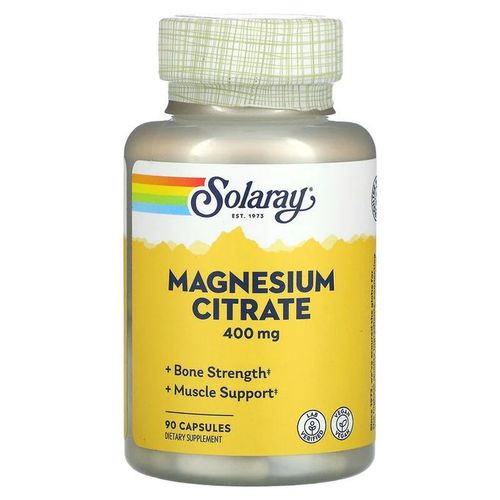 Solaray, Citrate de magnésium, 400 mg, 90 capsules