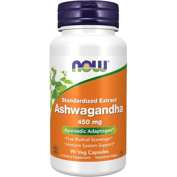 NOW Foods, Ashwagandha, Extrait standardisé, 450 mg, 90 capsules