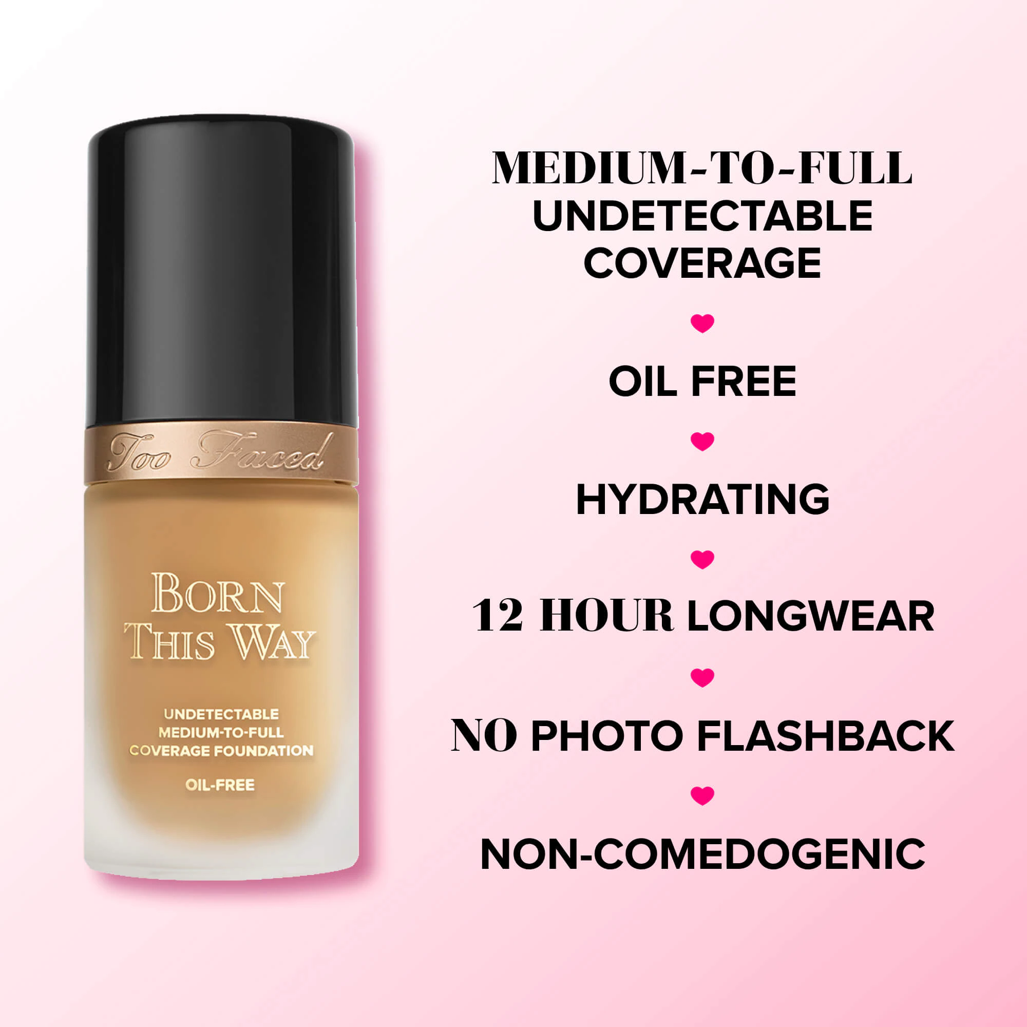 Too Faced Born This Way Natural Finish Foundation Natural Beige – Image 3