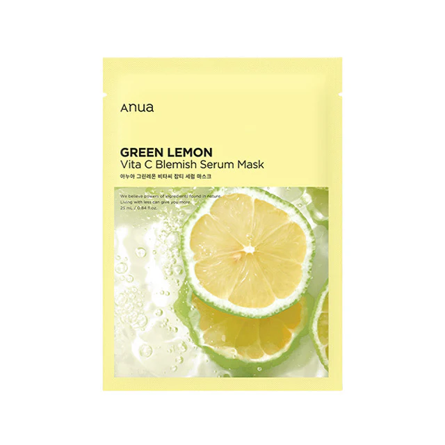 Anua - Green Lemon Vita C Blemish Serum Mask - Masque éclaircissant 1 piéce
