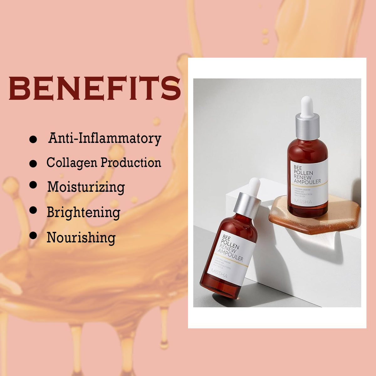 MISSHA - Bee Pollen Renew Ampouler - 40 ml – Image 2