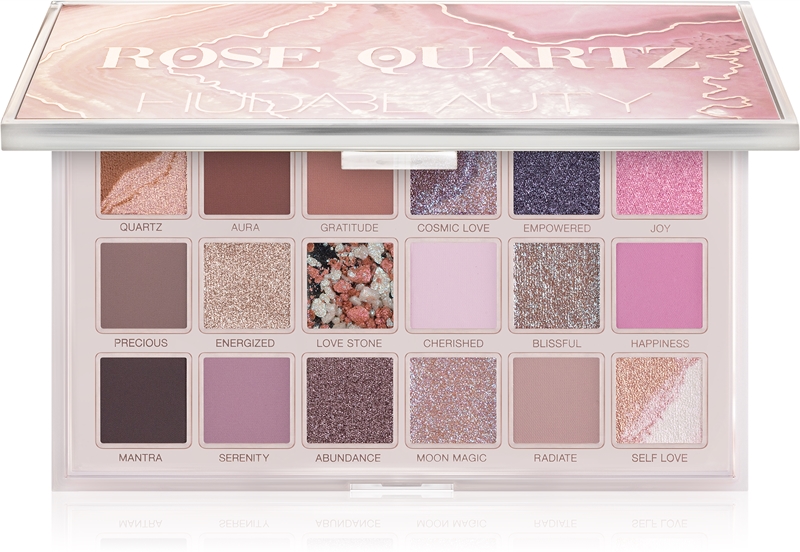 HUDA BEAUTY Rose Quartz – Palette de 18 ombres à paupières