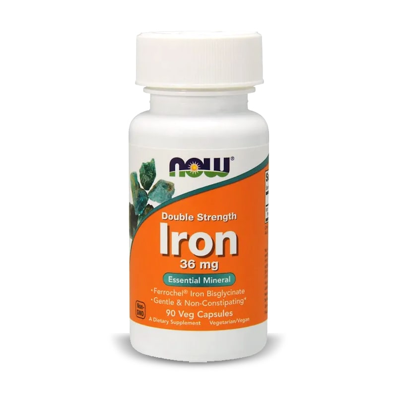 NOW Foods, IRON Double efficacité, 36 mg