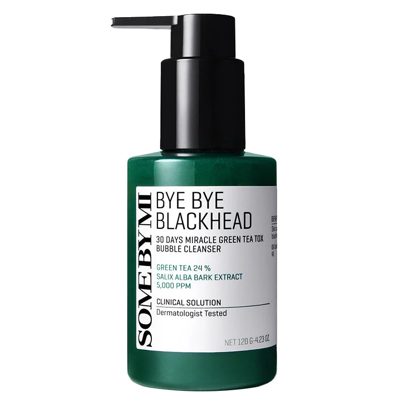 SOME BY MI BYE BYE BLACKHEAD 30 DAYS MIRACLE GREEN TEA TOX BUBBLE CLEANSER 120G