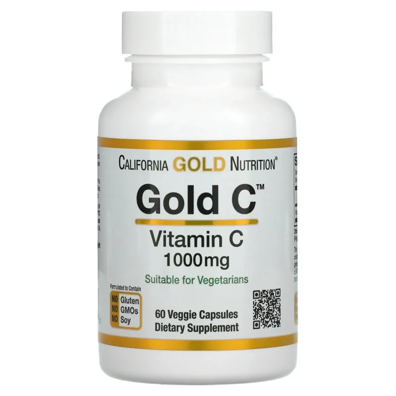 California Gold Nutrition – Vitamine C 1000 mg, 60 Gélules