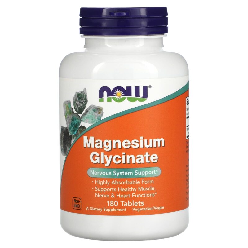 Now  Glycinate de magnésium, 180 comprimés