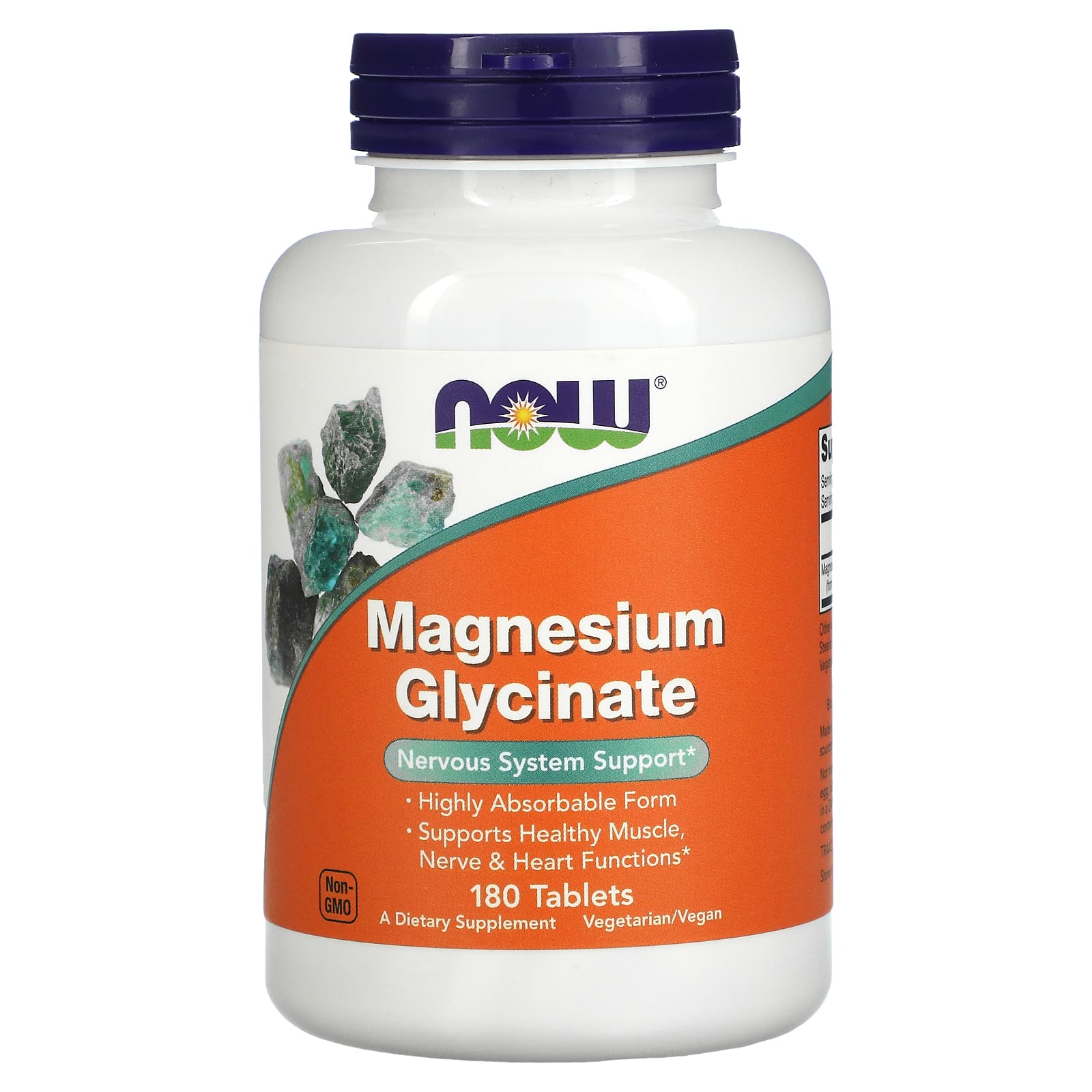 Now Glycinate de magnésium, 180 comprimés