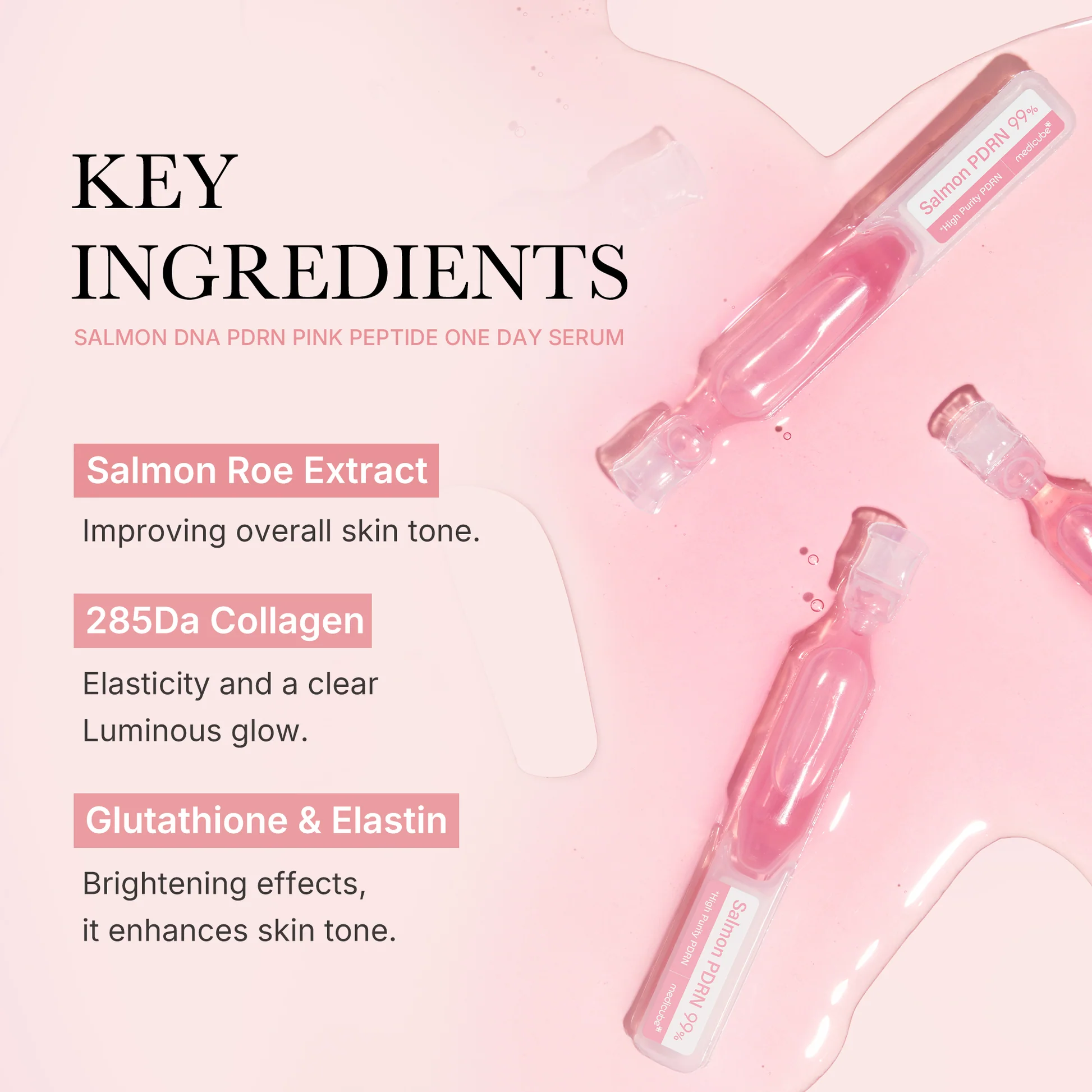 Medicube PDRN PINK ONE DAY SERUM 10 AMPOULES – Image 2