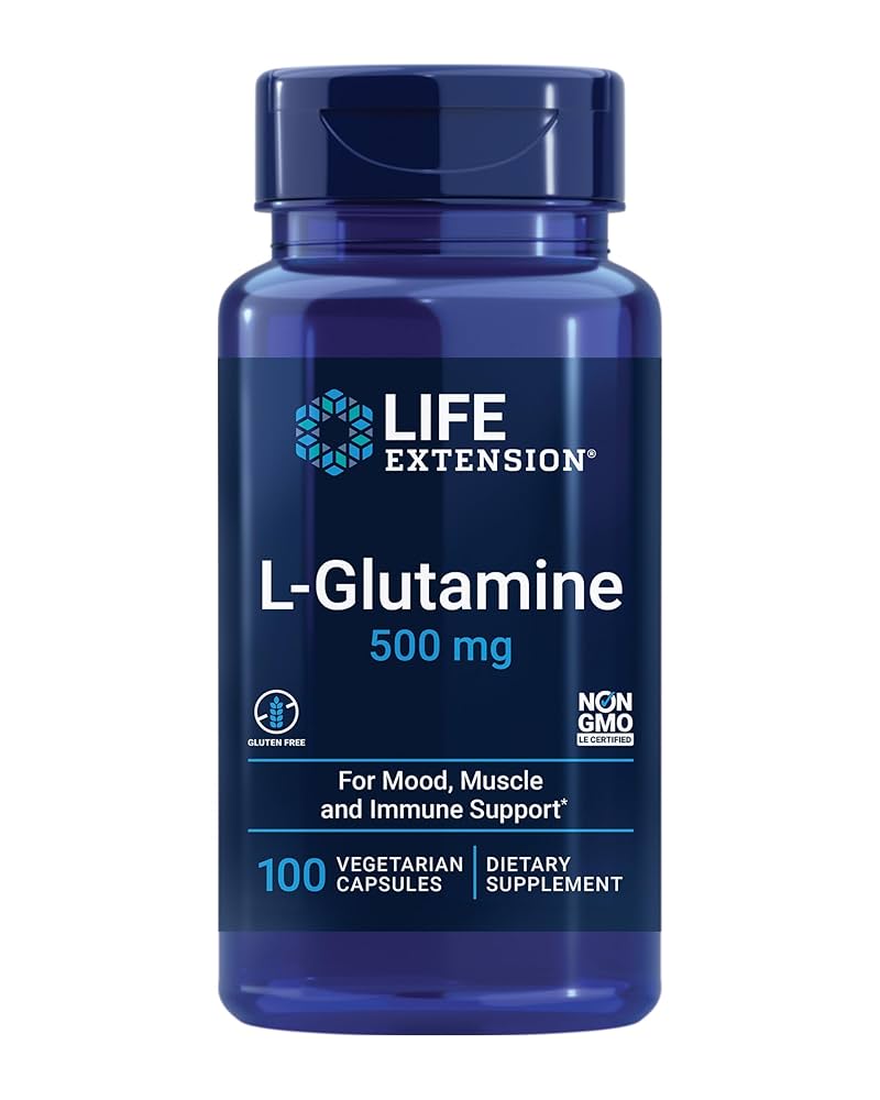 Life Extension L-Glutamine 500mg 100 VEG CAPSULES
