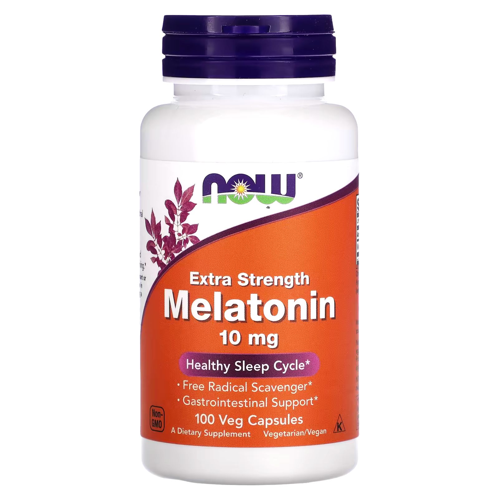 NOW FOODS | MELATONIN 10MG HEALTHY SLEEP CYCLE 100 VEG CAPSULES