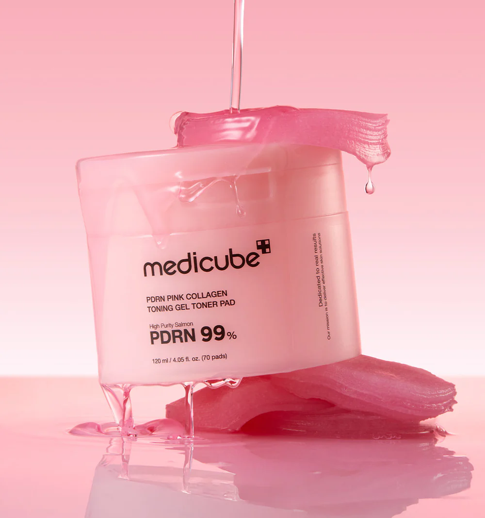 Medicube PDRN Pink Collagen Toning Gel Toner Pads 120ml/70pads – Image 7