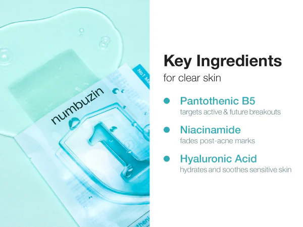 numbuzin No. 1 Pantothenic B5 Hyaluronic Active Clear Mask – Image 3