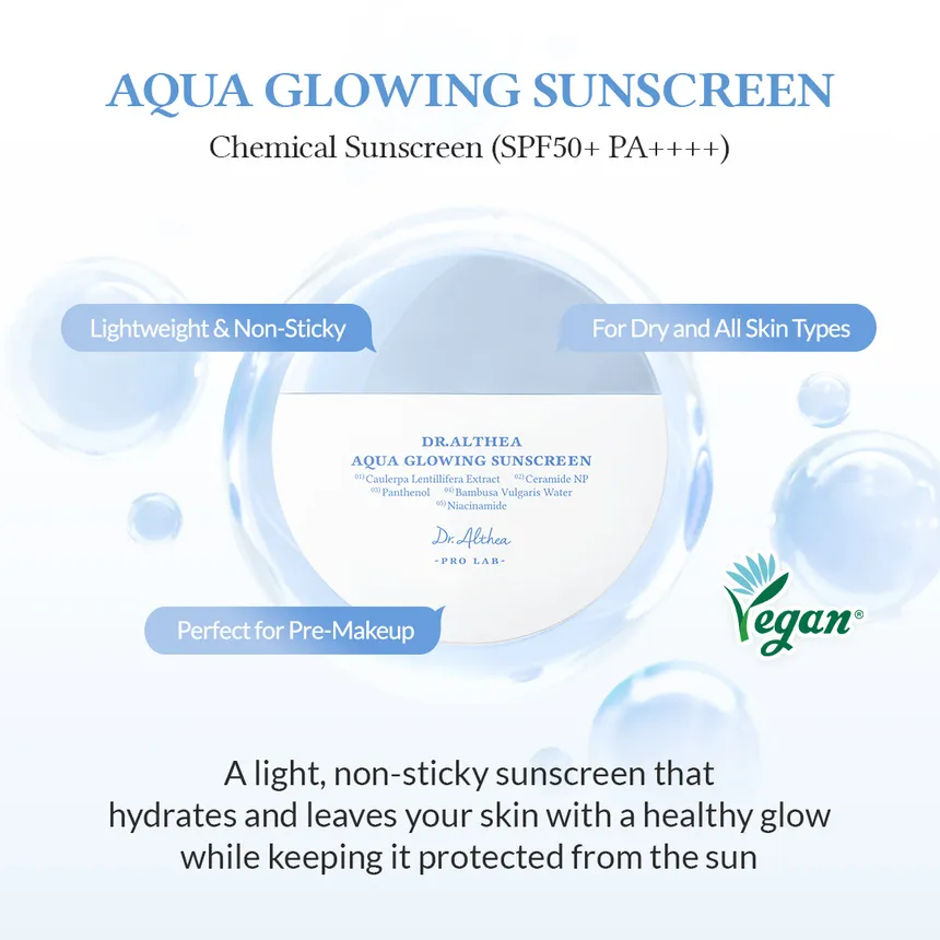 Dr.Althea Aqua Glowing Sunscreen SPF50+ PA++++ 45ml – Image 4