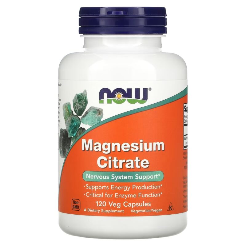 NOW Foods magnésium citrate  120 veg capsules