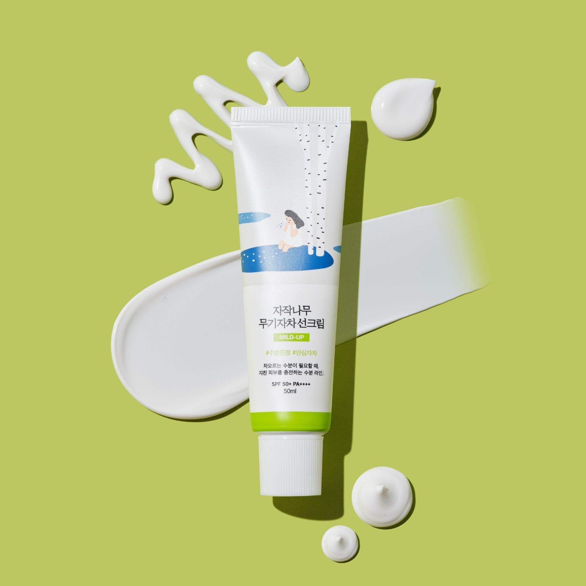 ROUND LAB Birch Moisturizing Mild-Up Sunscreen SPF 50+, PA++++ – Image 5