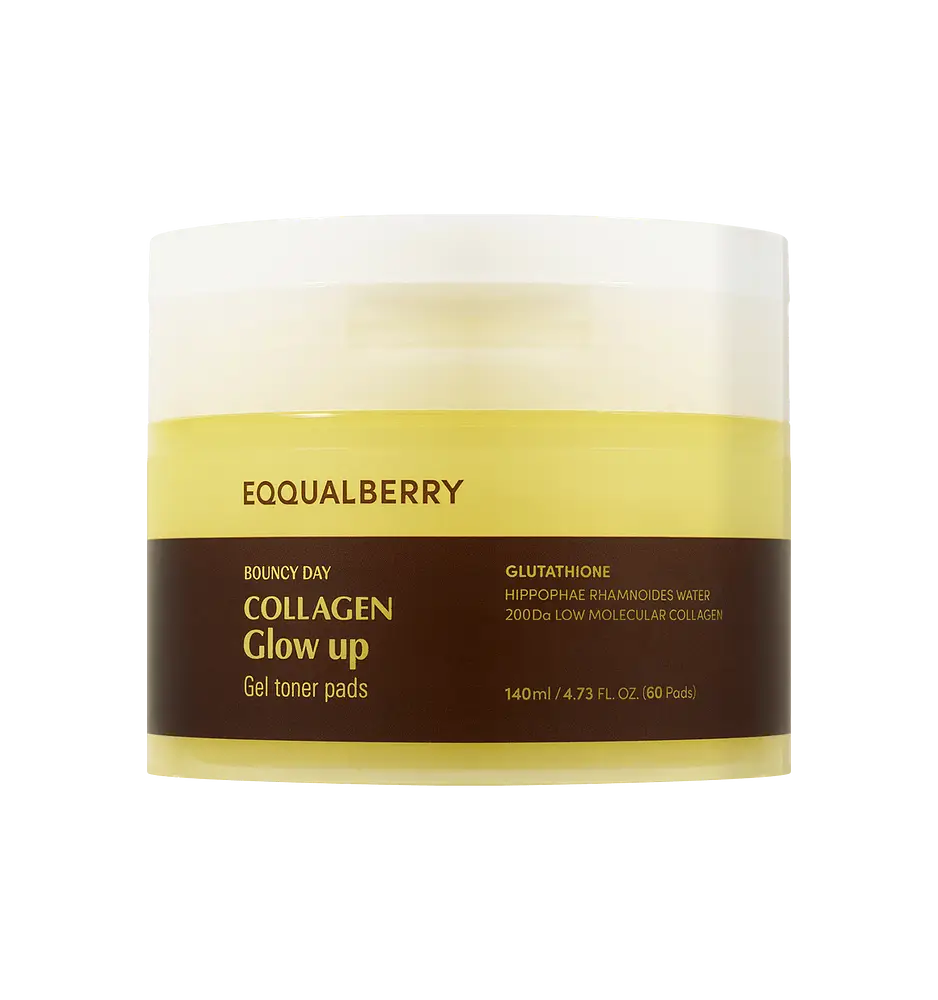 Eqqualberry Collagen Glow Up Gel Toner Pads 140ml