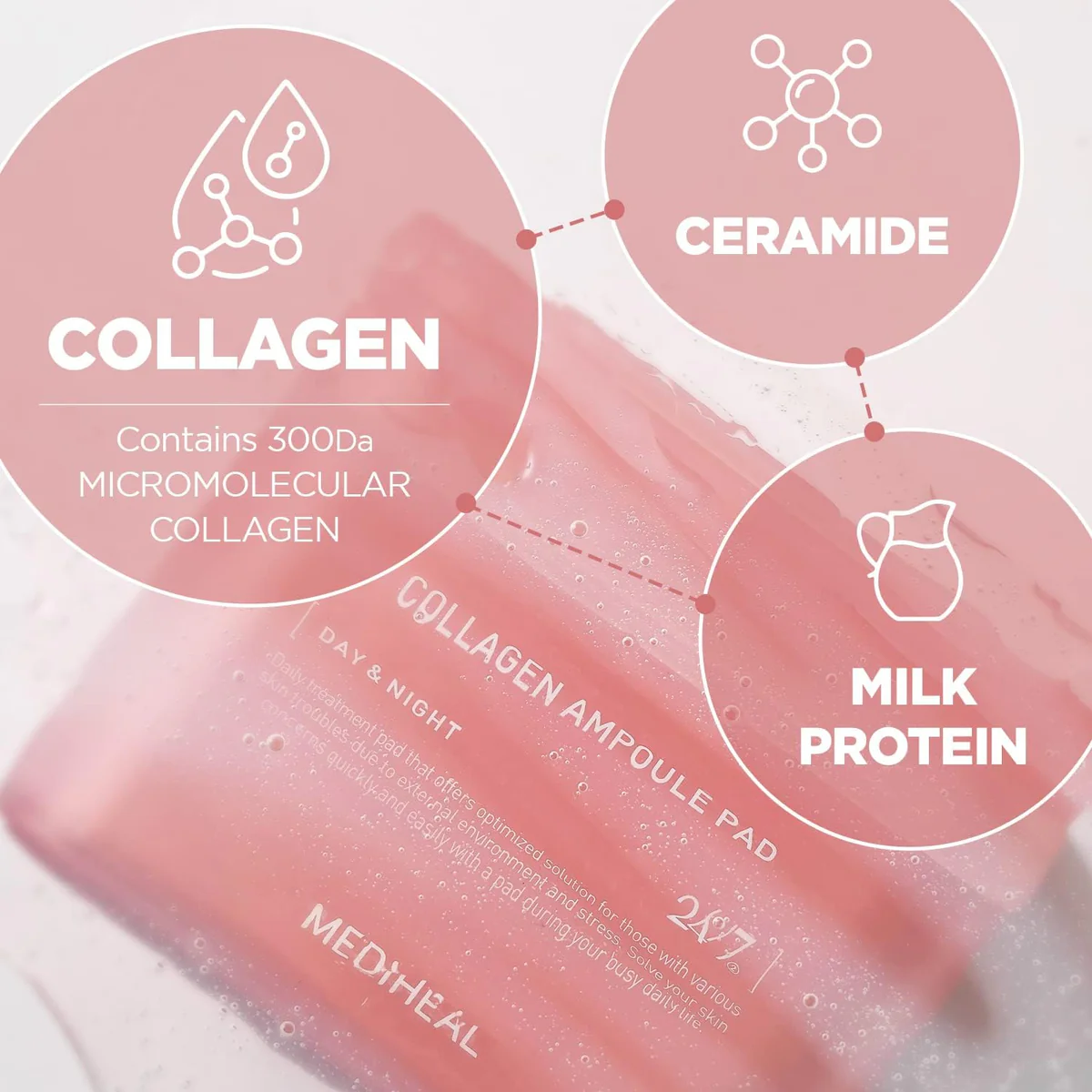 Mediheal Collagen Ampoule Pad 100 Pads – Image 4
