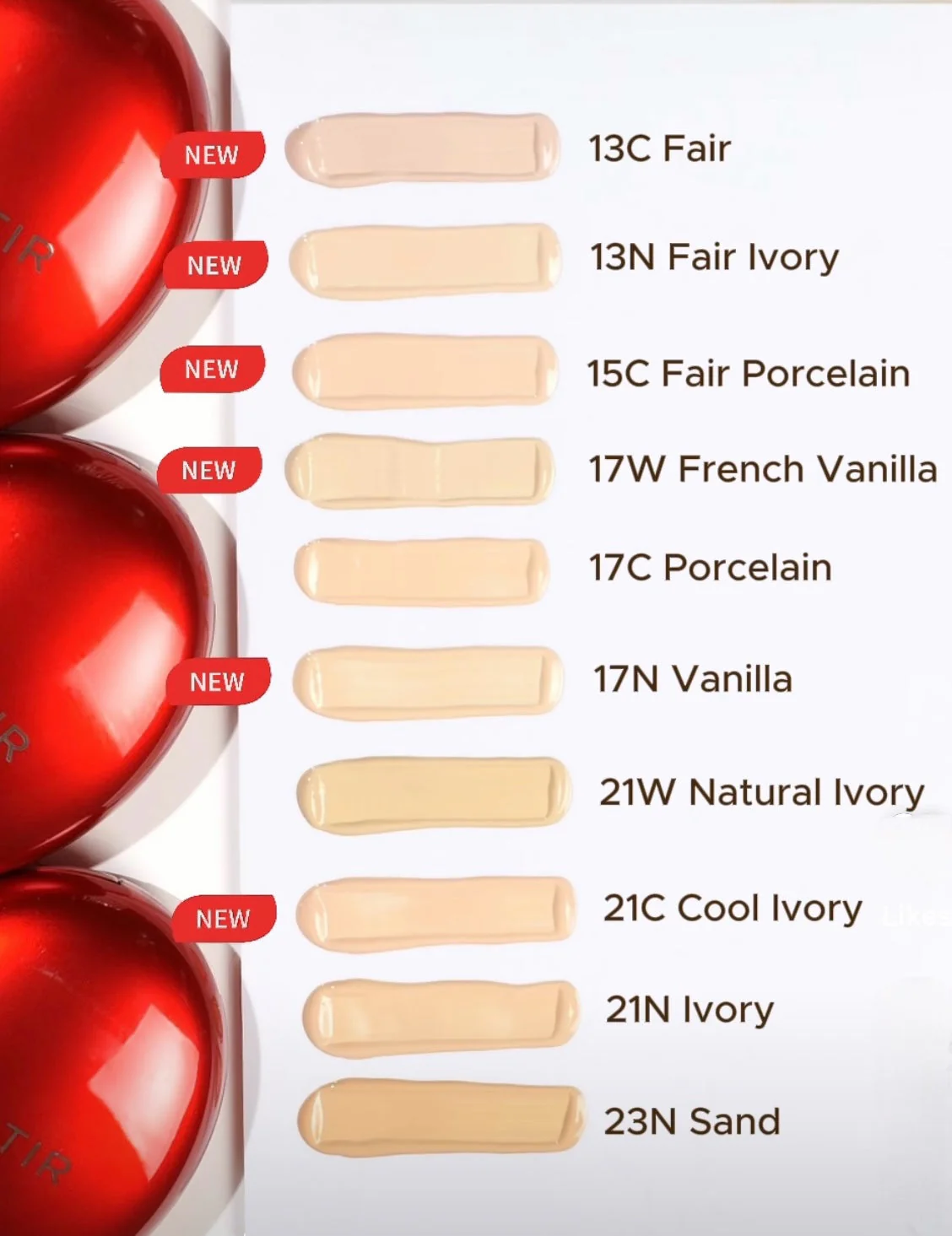 TIRTIR Mask Fit Red Cushion SPF 40 PA++ – 17N VANILLA (18g) – Image 5