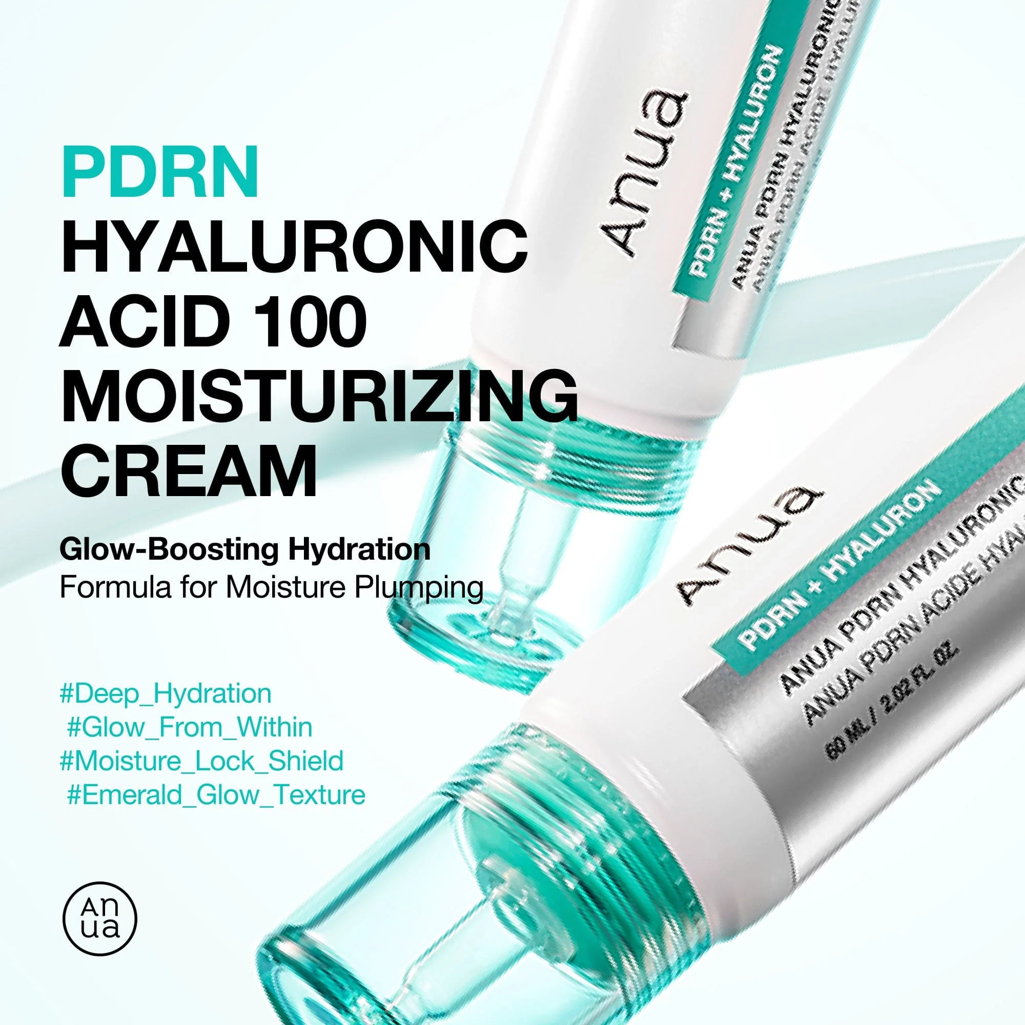 Anua PDRN Hyaluronic Acid 100 Moisturizing Cream 60ml – Image 3
