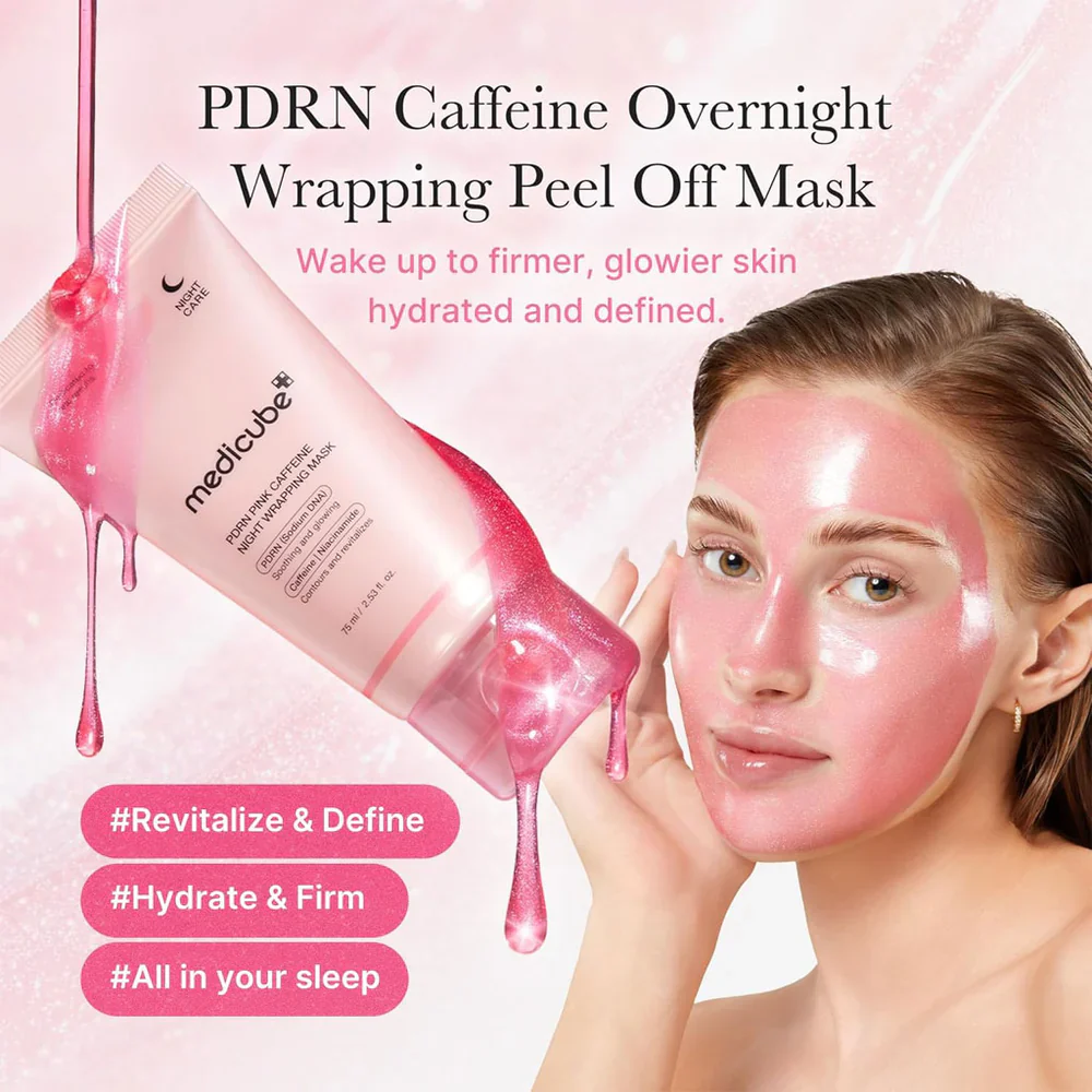 Medicube PDRN Pink Caffeine Night Wrapping Mask 75ml – Image 2