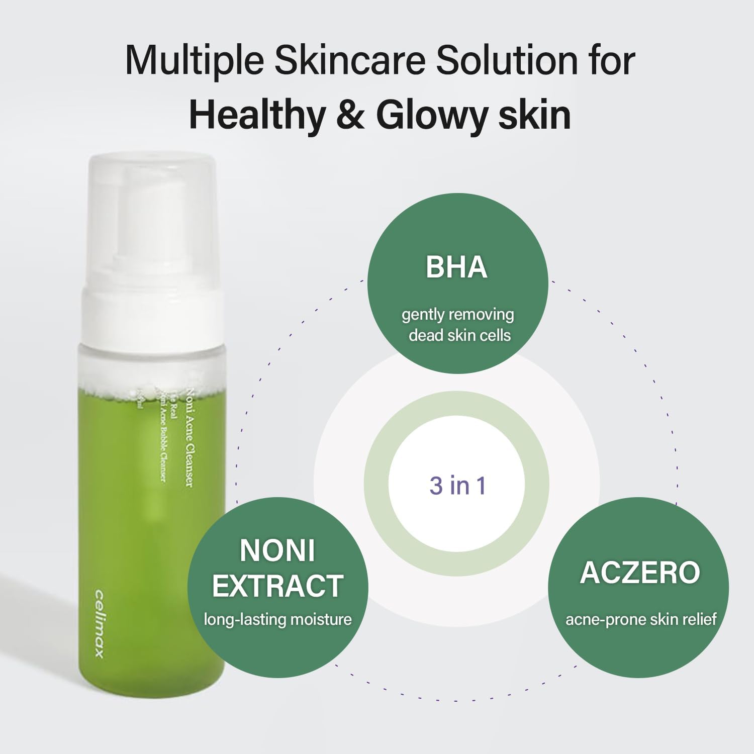 Celimax Real Noni Acne Bubble Cleanser 155ml – Image 3