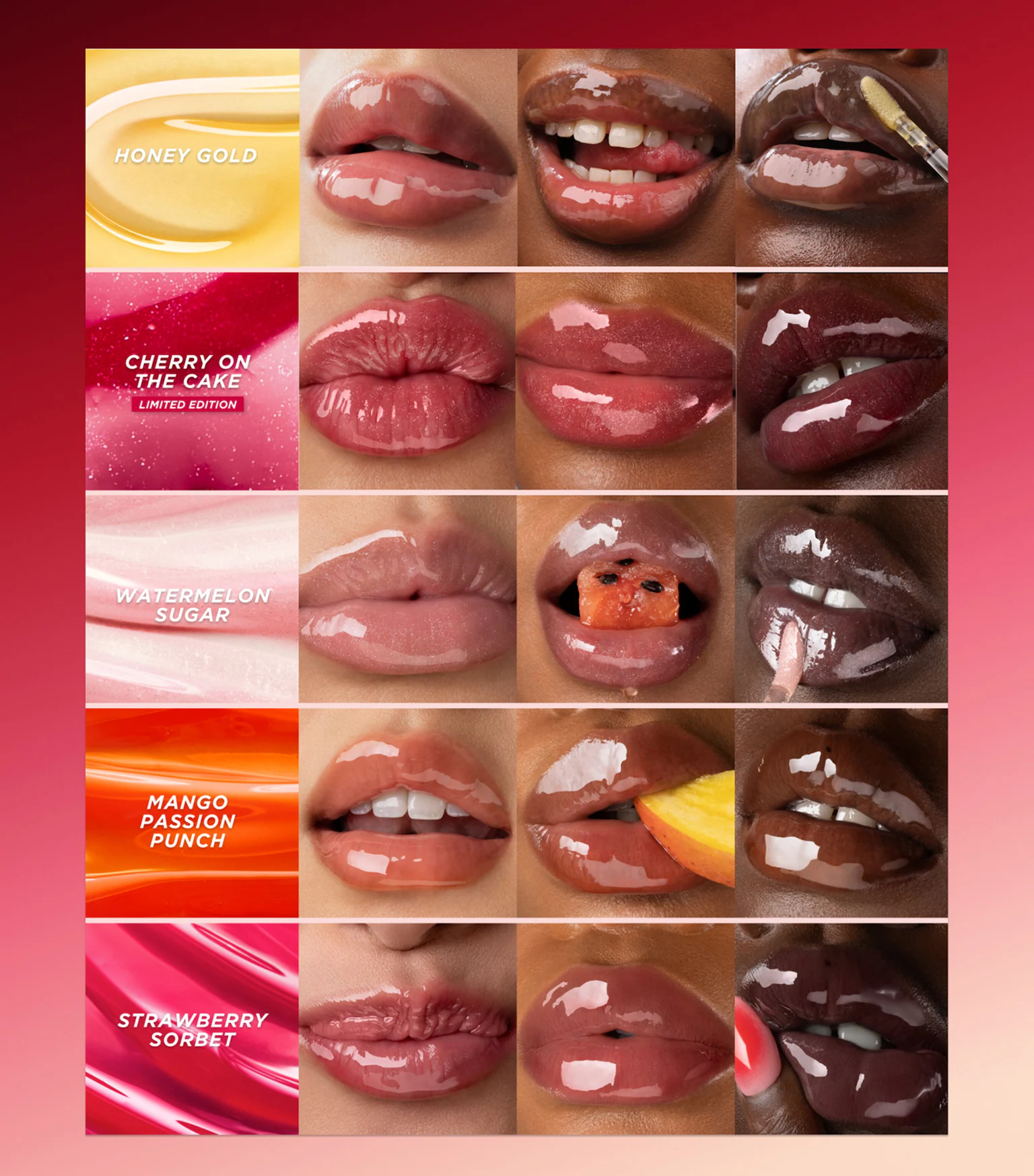 Gisou Honey Infused Lip Oil - réf cherry on the cake 8ml – Image 3