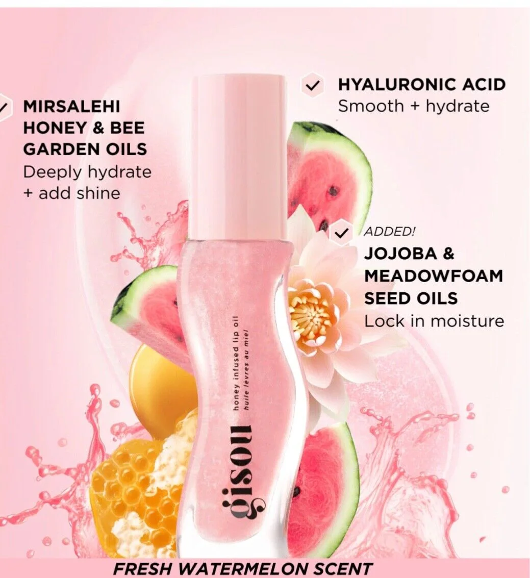 Gisou Honey Infused Lip Oil - réf watermelon sugar 8ml – Image 2