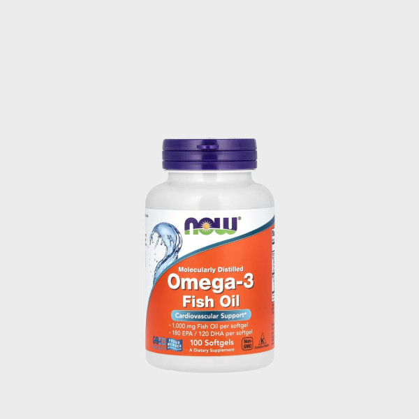 Now Foods OMEGA 3 FISH OIL 1000mg 100 SOFTGELS