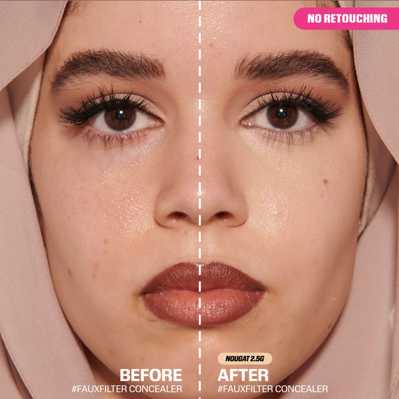 HUDABEAUTY FAUXFILTER Luminous Matte Liquid Concealer – 2.5G Nougat – Image 2