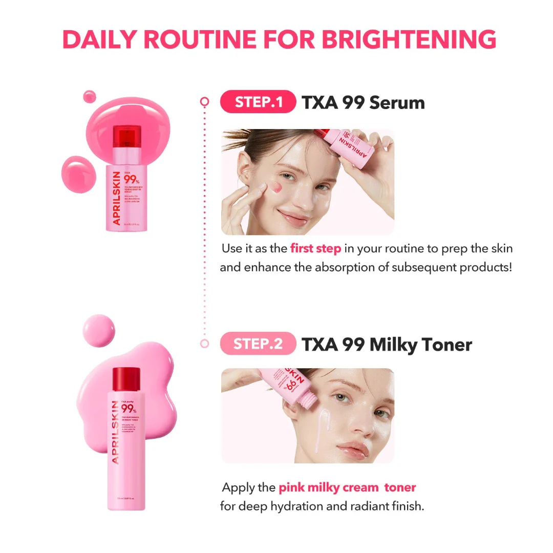 APRILSKIN TXA+Niacinamide 99 Pink Milky Toner 150ml – Image 3
