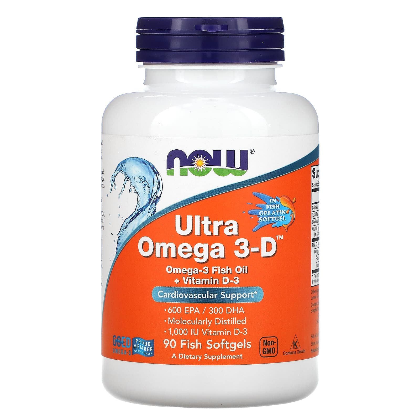Now Foods ultra omega 3-D fish oil 90 fish softgels