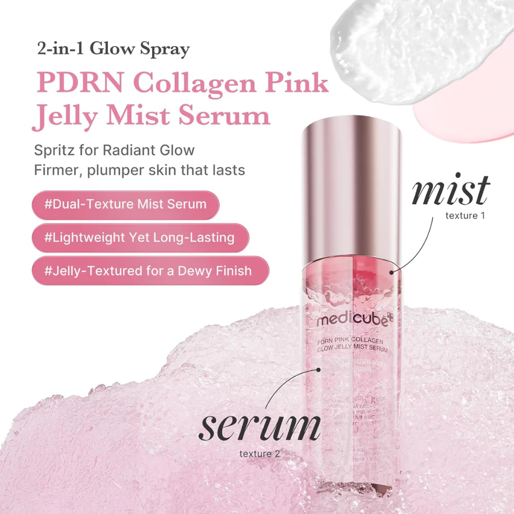 Medicube PDRN Pink Collagen Glow Jelly Mist Serum 100ml – Image 6