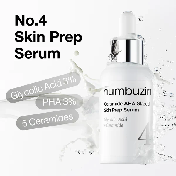 numbuzin No.4 Ceramide AHA Glazed Skin Prep Serum 30ml – Image 3