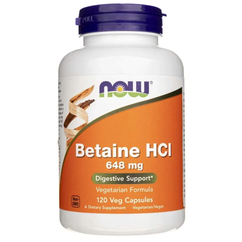 Now Foods Betaine HCl 648 mg 120 Veg Capsules