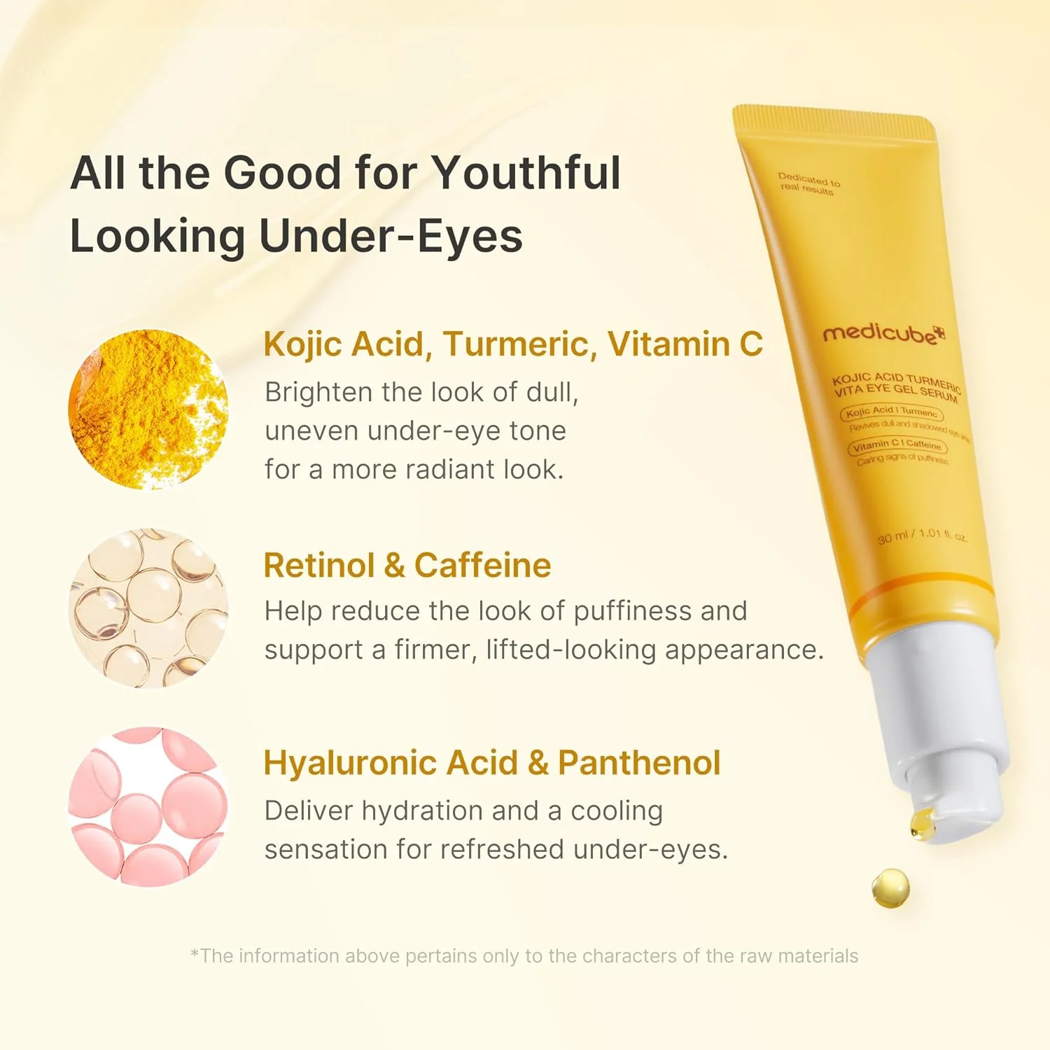MEDICUBE Kojic Acid Turmeric Vita Eye Gel Serum - 30ml – Image 2