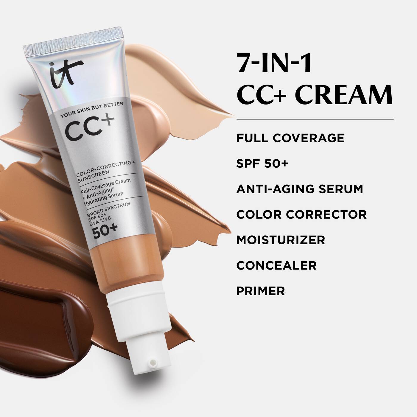 IT COSMETICS CC+™ Cream SPF 50+ CC Crème Correctrice - Medium (N) – Image 3